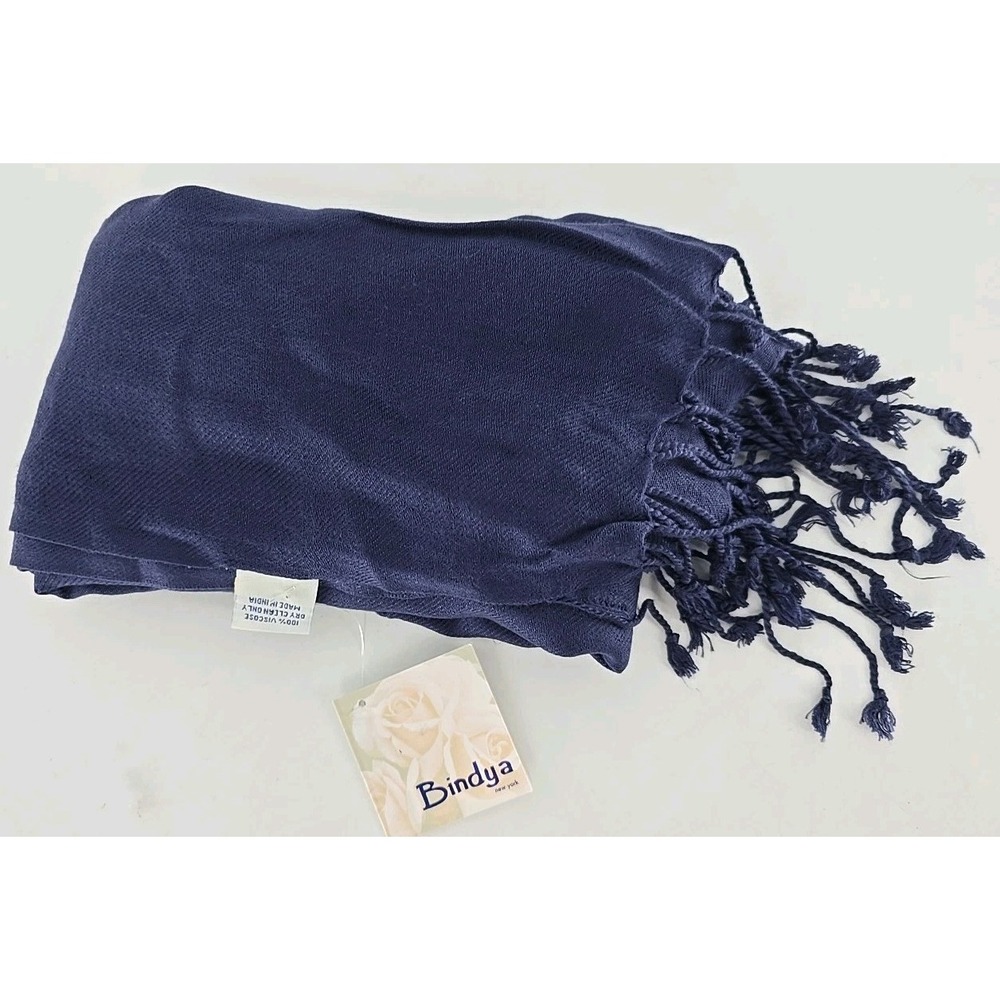 Bindya NY Scarf‎ Blue Lulla Collection NWT - Made In India 100% Viscose Soft!